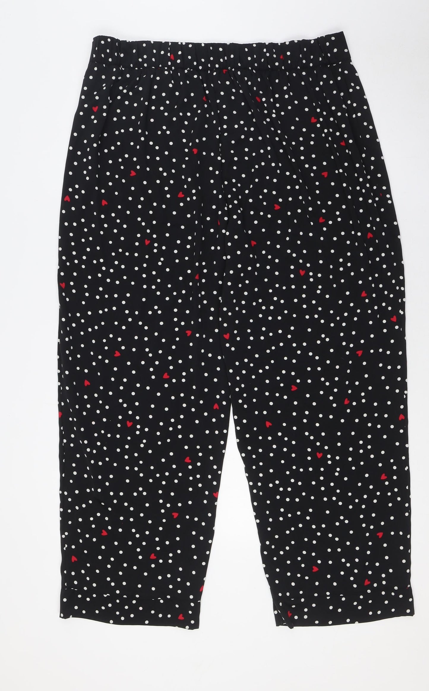 Marks and Spencer Womens Black Polka Dot Polyester Cami Pyjama Pants Size 18 - Hearts