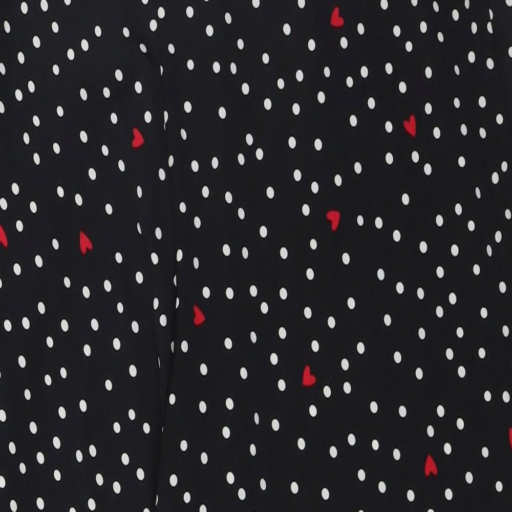 Marks and Spencer Womens Black Polka Dot Polyester Cami Pyjama Pants Size 18 - Hearts