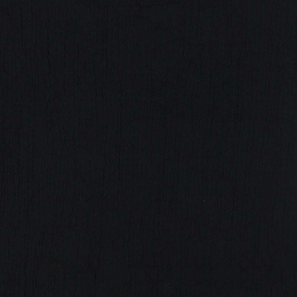 Marks and Spencer Womens Black Polyester Basic Button-Up Size 20 Boat Neck