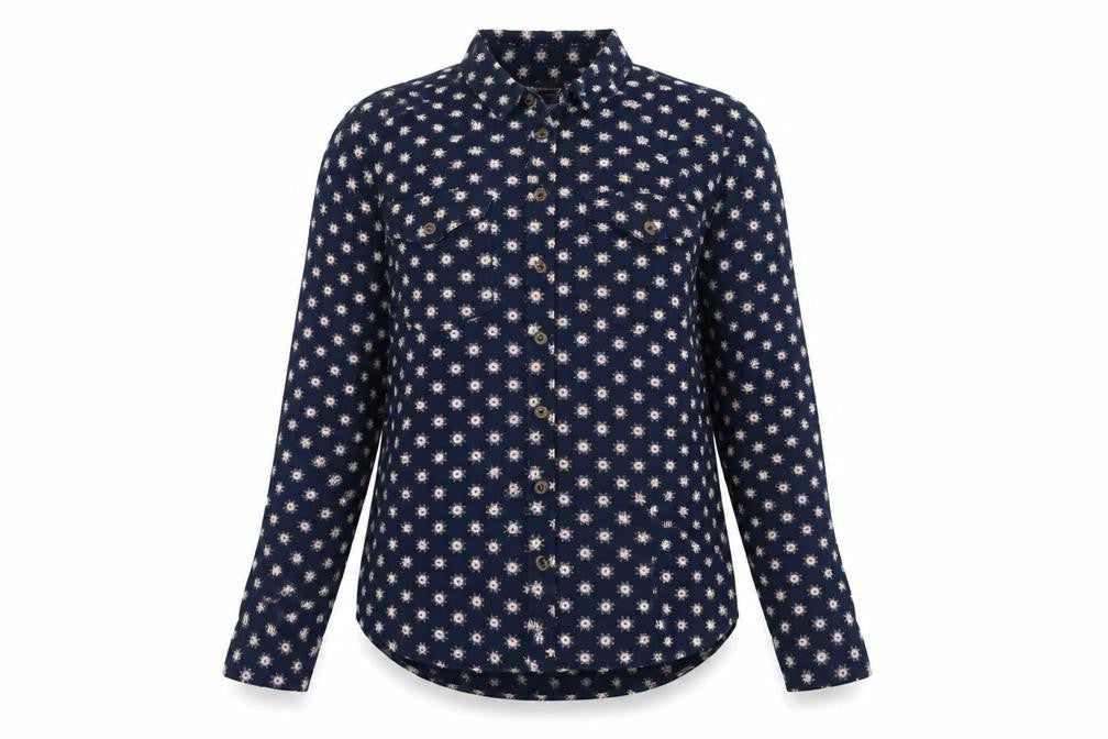 Marks and Spencer Womens Blue Viscose Basic Button-Up Size 10 Collared