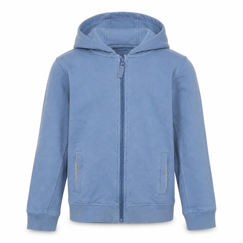 John Lewis Boys Blue Cotton Full Zip Hoodie Size 9 Years