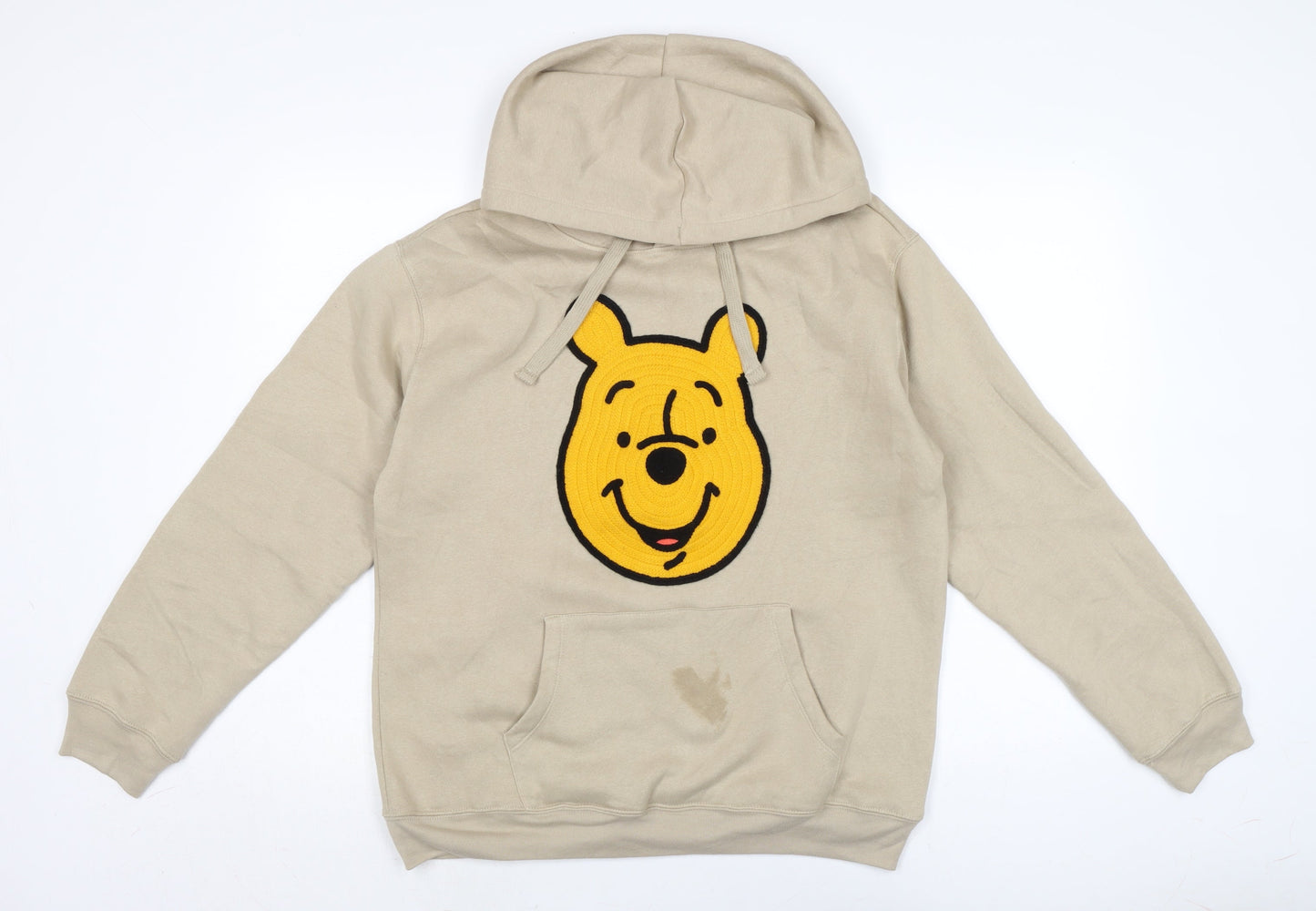 Disney Womens Beige Cotton Pullover Hoodie Size M