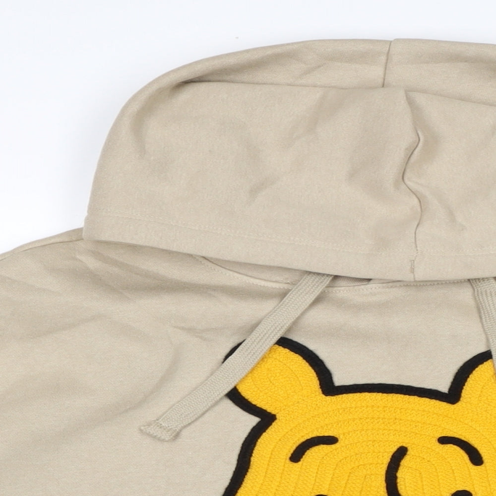Disney Womens Beige Cotton Pullover Hoodie Size M