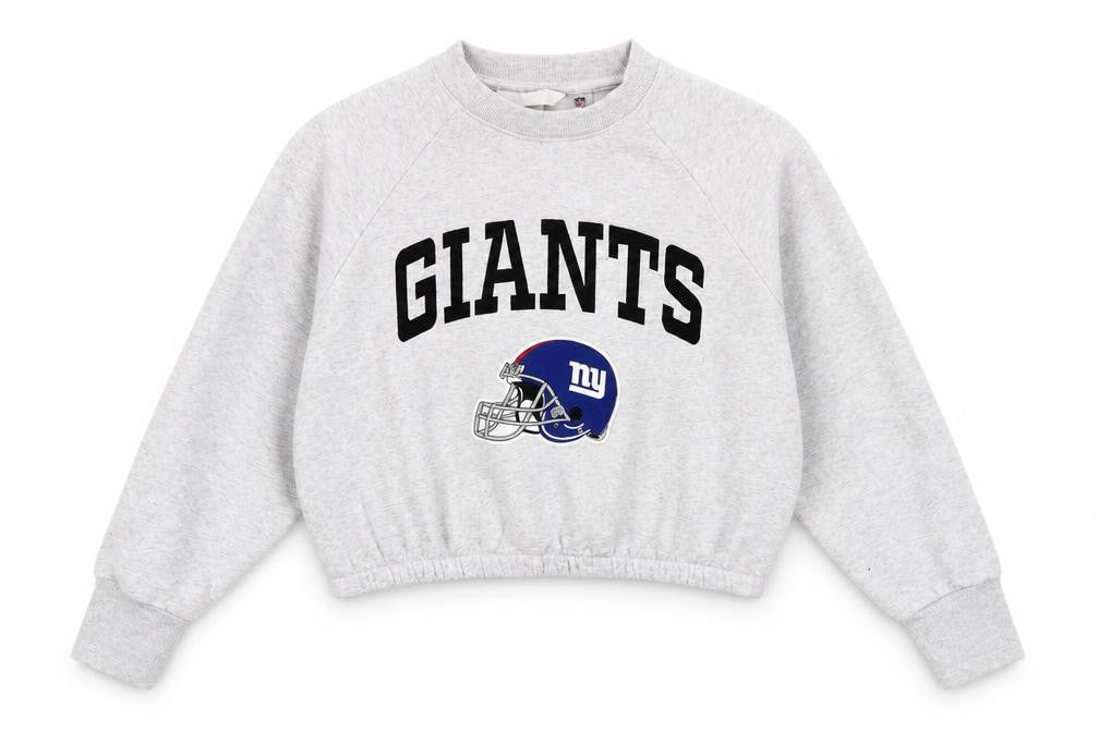 Womens UK One Size Regular NFL Grey Pullover Sweatshirt