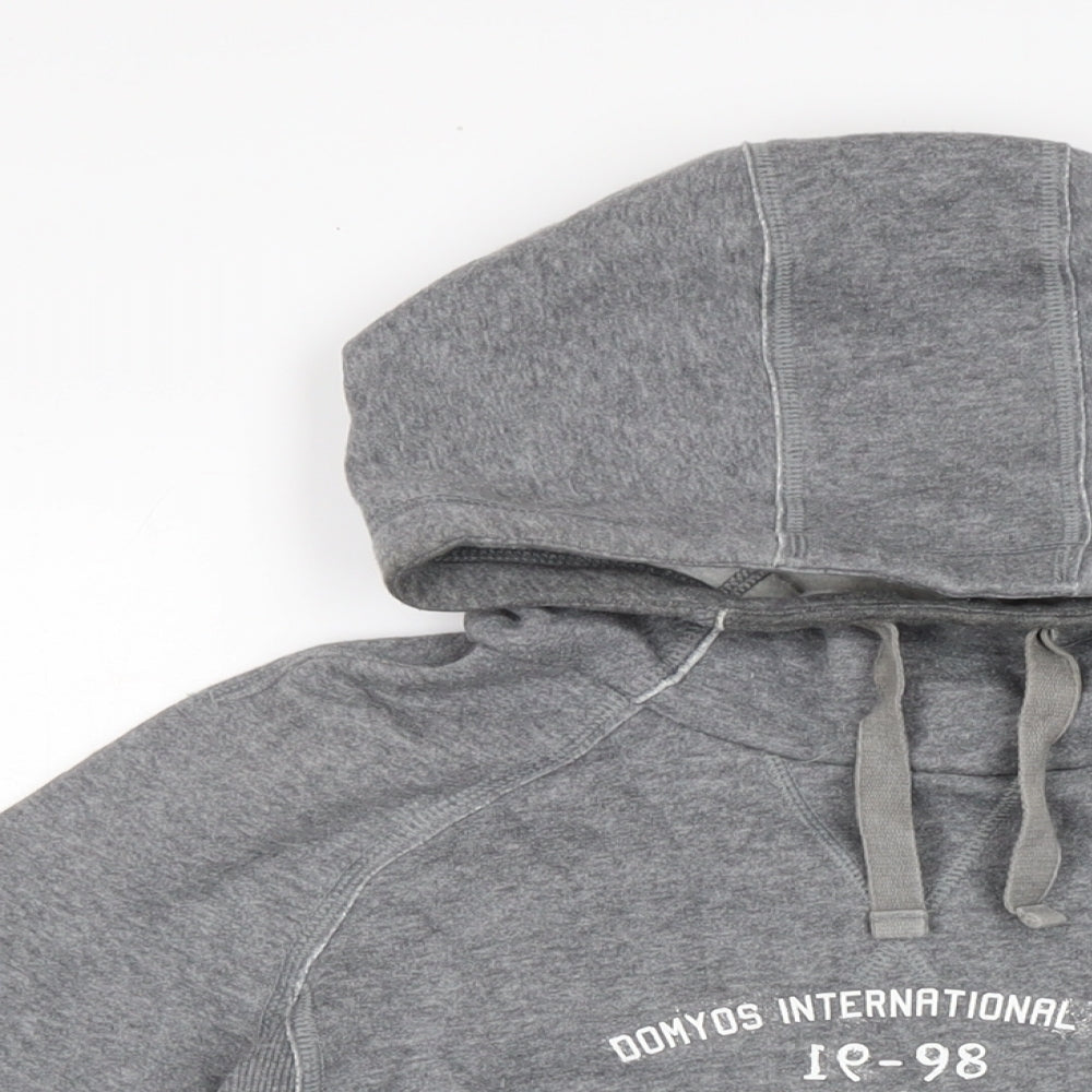 DOMYOS Mens Grey Cotton Pullover Hoodie Size S