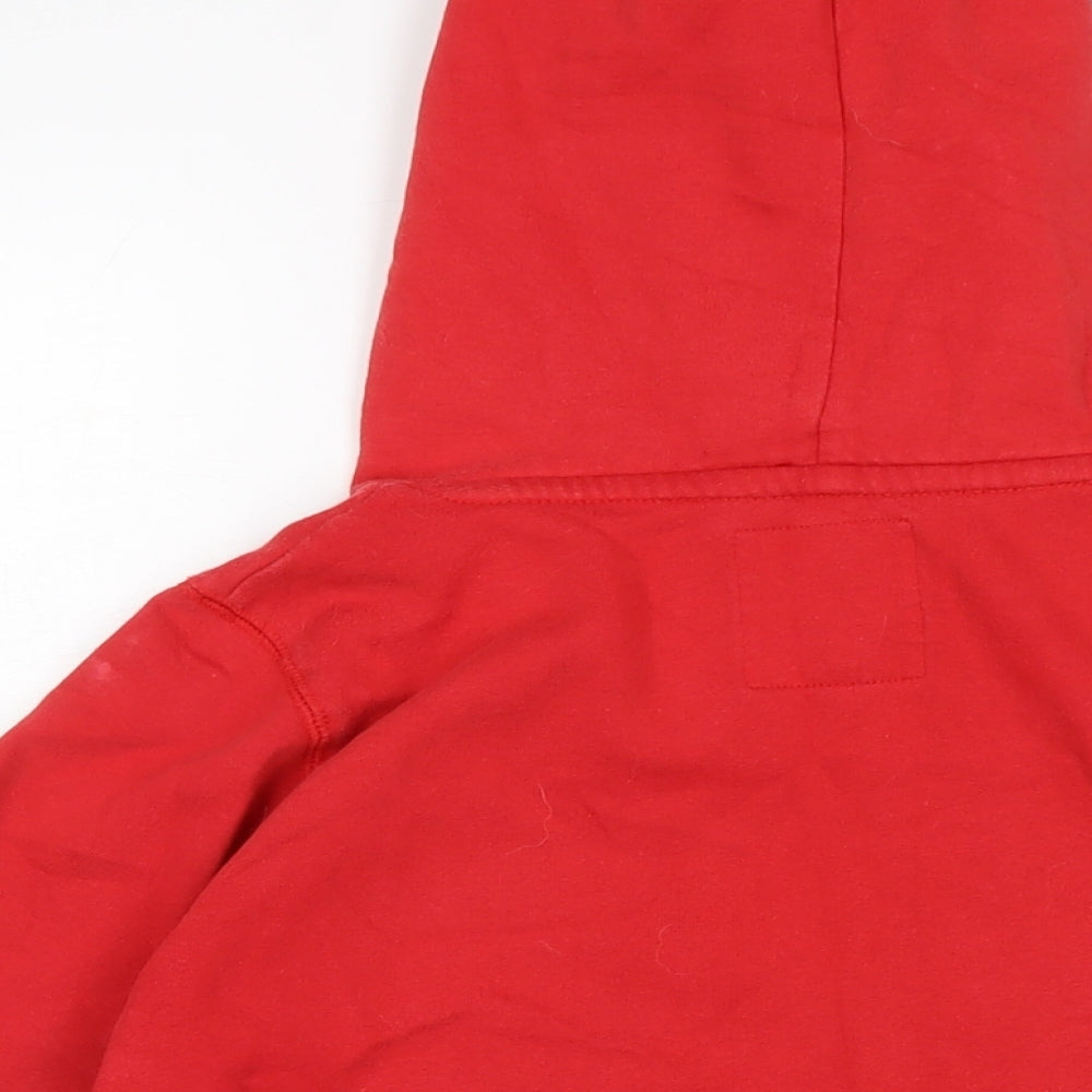 Soulcare & Co Womens Red Cotton Pullover Hoodie Size 8