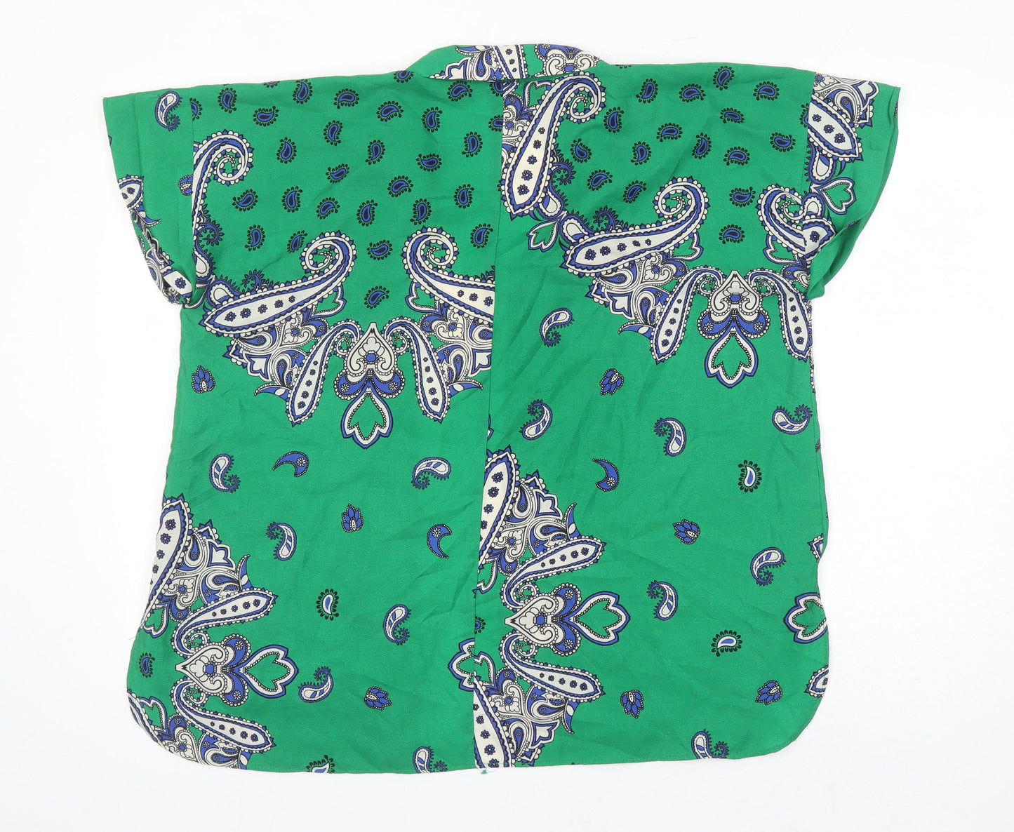 Zara Womens Multicoloured Floral Polyester Tunic Blouse Size S Collared
