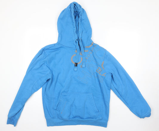 Crosshatch Womens Blue Cotton Pullover Hoodie Size S