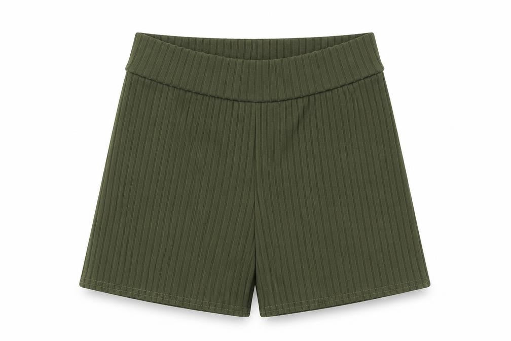 PRETTYLITTLETHING Womens Green Polyester Compression Shorts Size 8 L3 in Regular Pull On