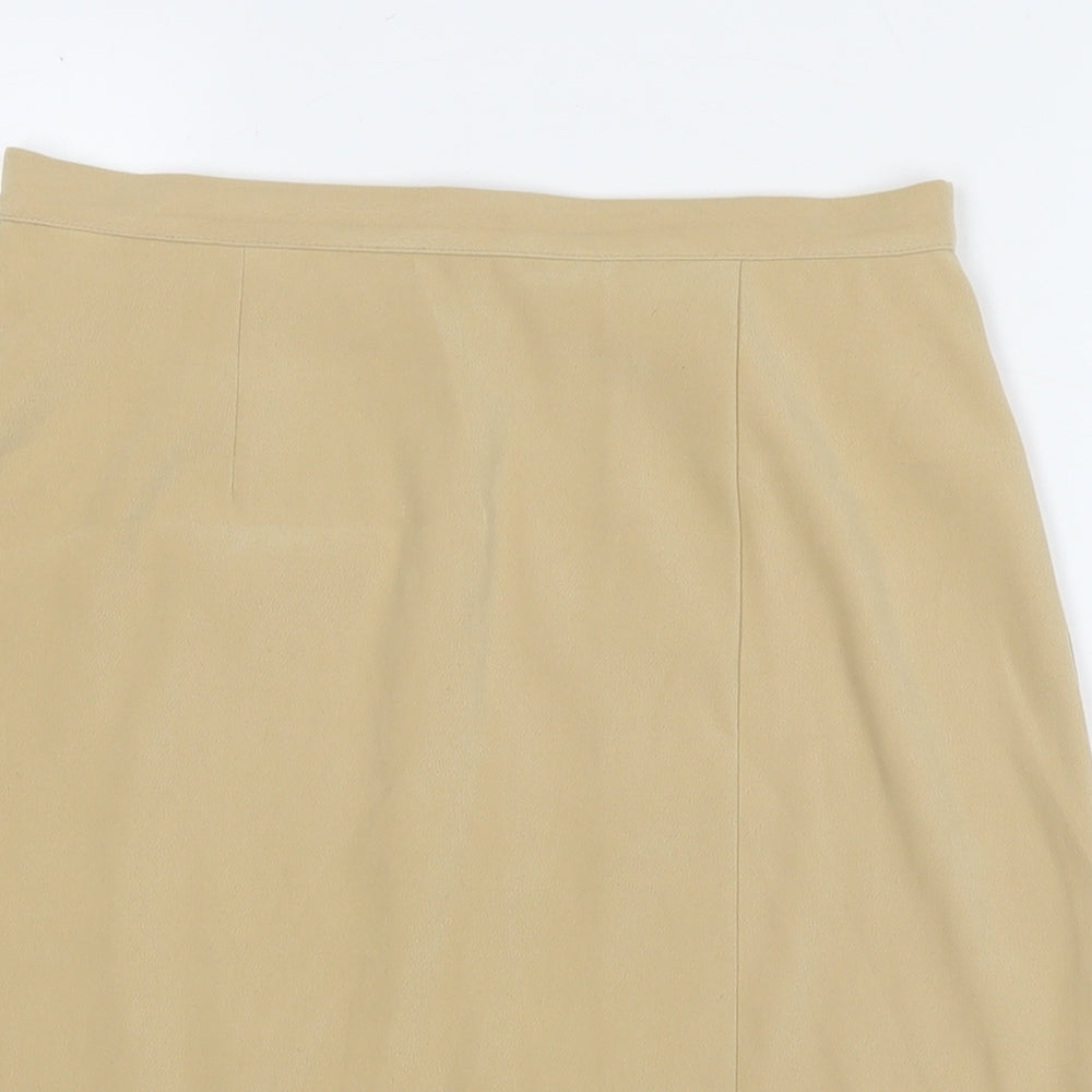 NEXT Womens Beige Polyester A-Line Skirt Size 12 Zip