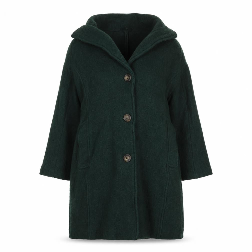 Womens UK Size 8  Paul Costelloe Green Wool Coat