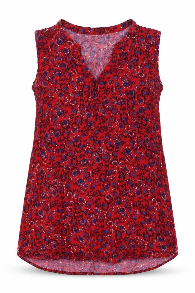 Womens UK Size XL Gap Red Viscose Blouse