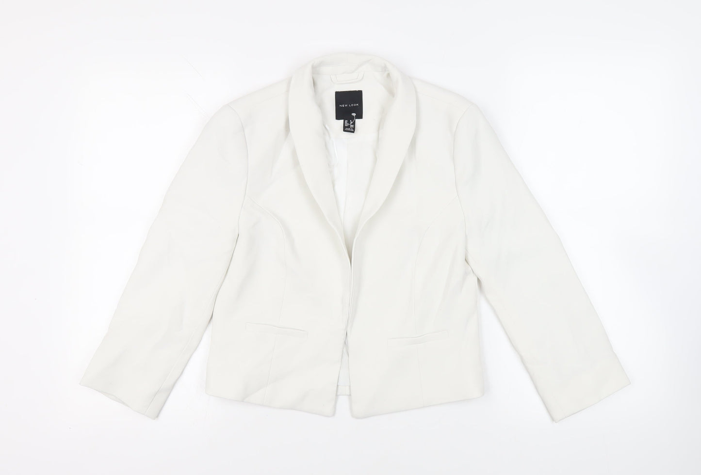 New Look Womens White Jacket Blazer Size 8 - Open