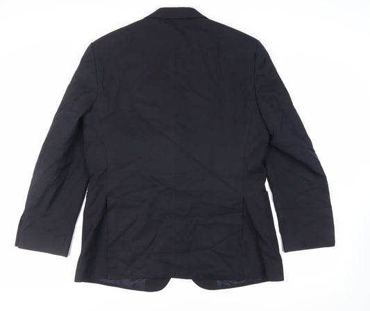 Marks and Spencer Mens Blue Polyester Jacket Suit Jacket Size 42 Regular