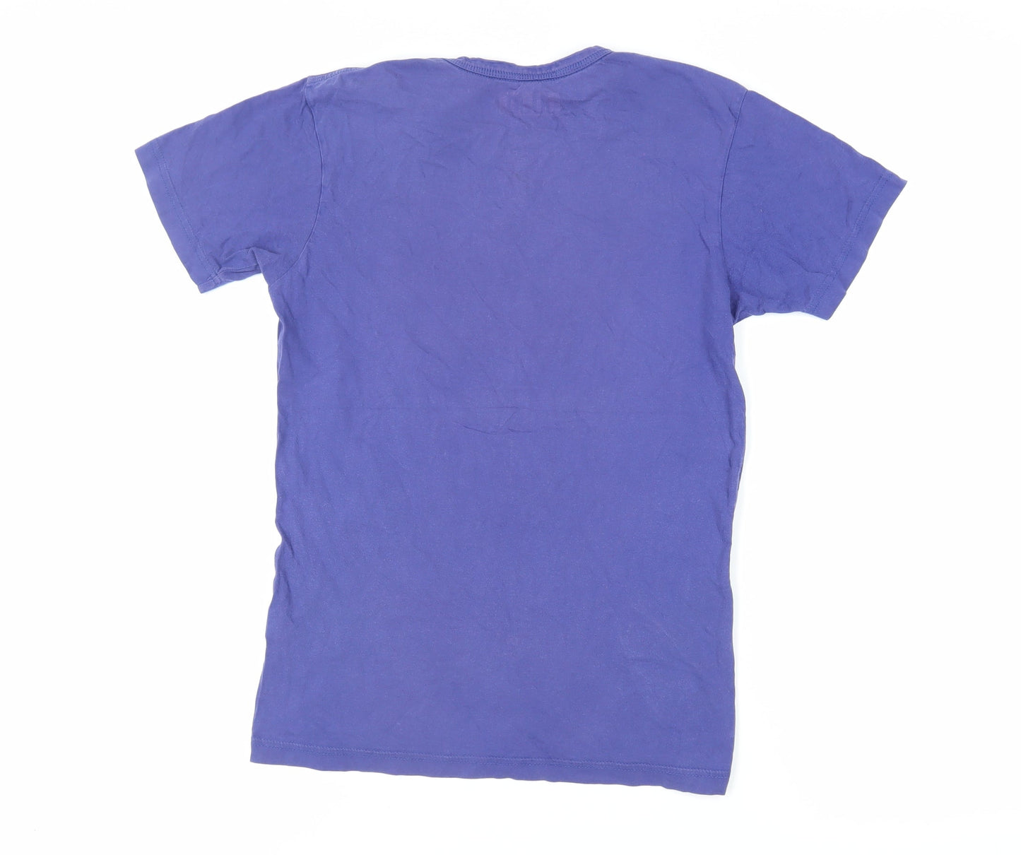 Juju Womens Blue Cotton Basic T-Shirt Size S Crew Neck