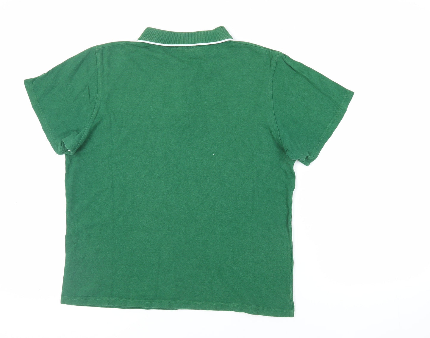 Sergio Tacchini Womens Green Cotton Basic Polo Size XL Collared - Logo