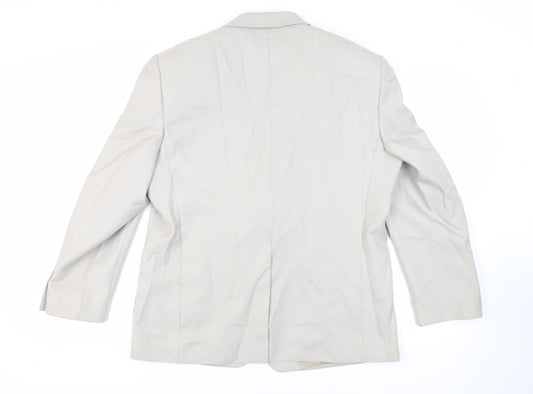 Chums Mens Beige Polyester Jacket Blazer Size 44 Regular