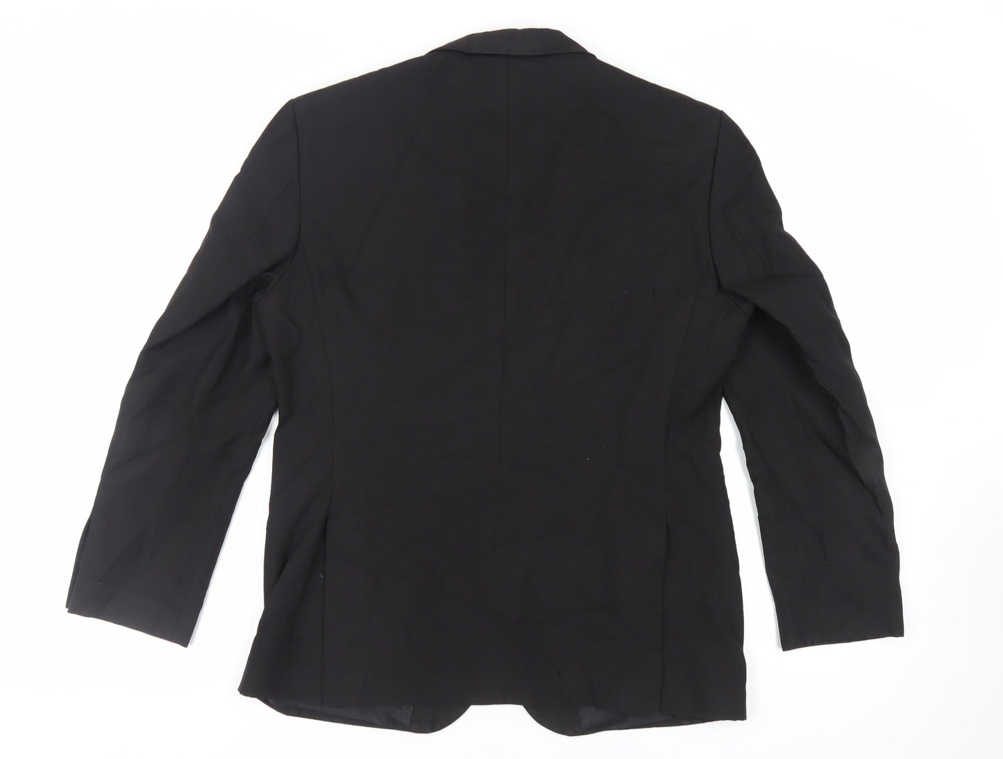 Marks and Spencer Mens Black Polyester Jacket Suit Jacket Size 40 Regular