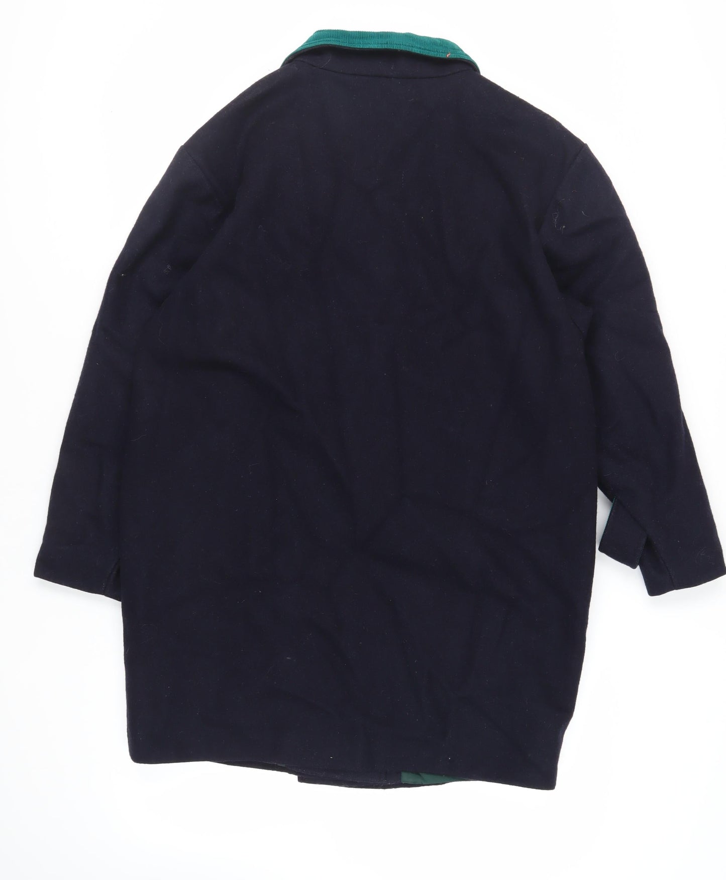 Miss Smith Womens Blue Overcoat Coat Size 14 Button - Vintage