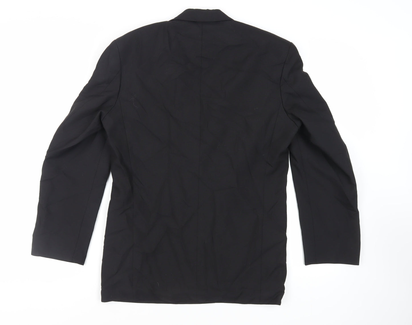 Marks and Spencer Mens Black Polyester Tuxedo Suit Jacket Size 36 Regular