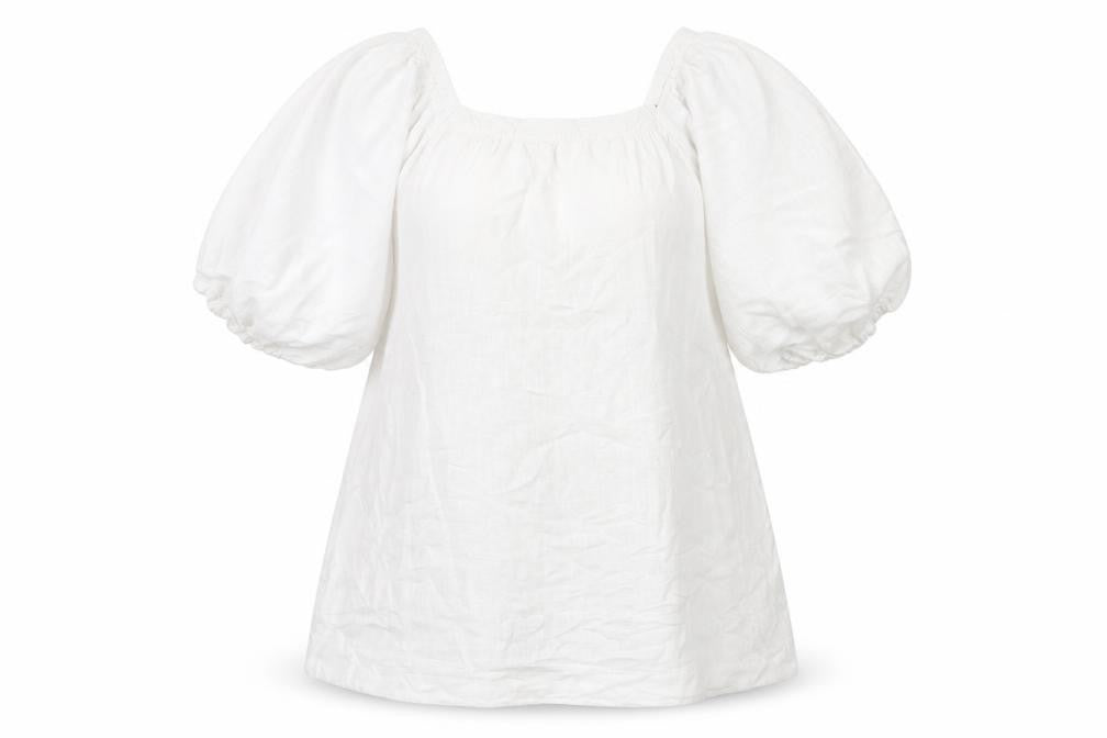 NEXT Womens White Cotton A-Line Size 10 Scoop Neck Pullover