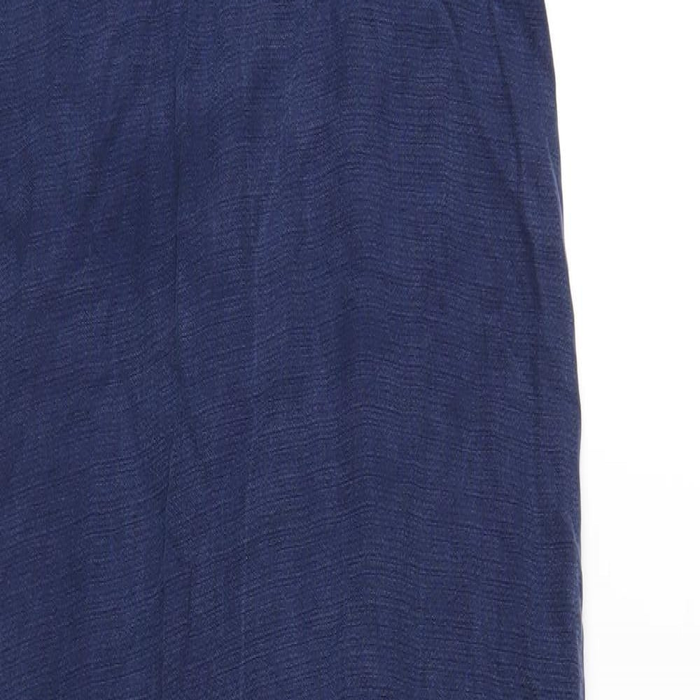 Zara Womens Blue Cotton A-Line Size S Scoop Neck Pullover