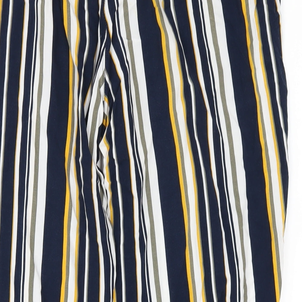 Damart Womens Multicoloured Striped Viscose Trousers Size 16 L26 in Regular Drawstring
