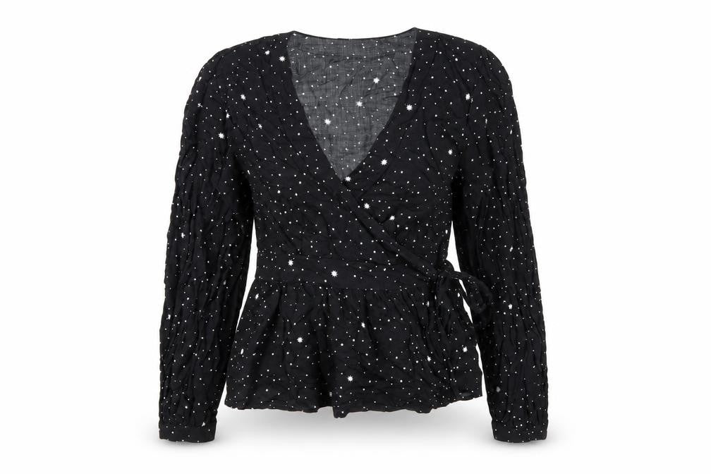 Womens UK Size S Gap Black Viscose Blouse