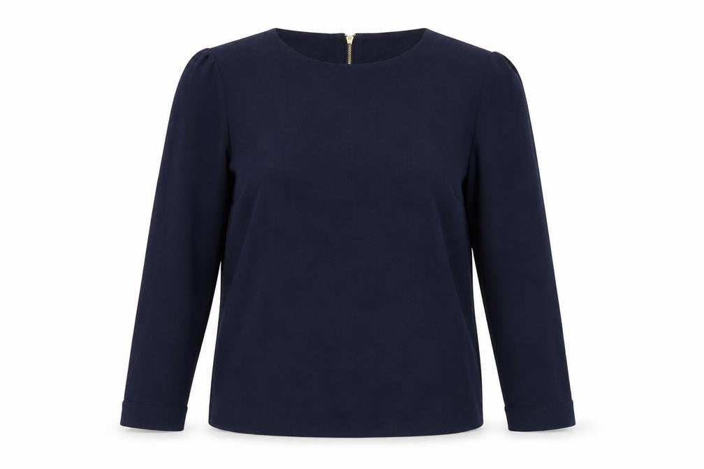Oasis Womens Blue Polyester Basic T-Shirt Size 10 Round Neck