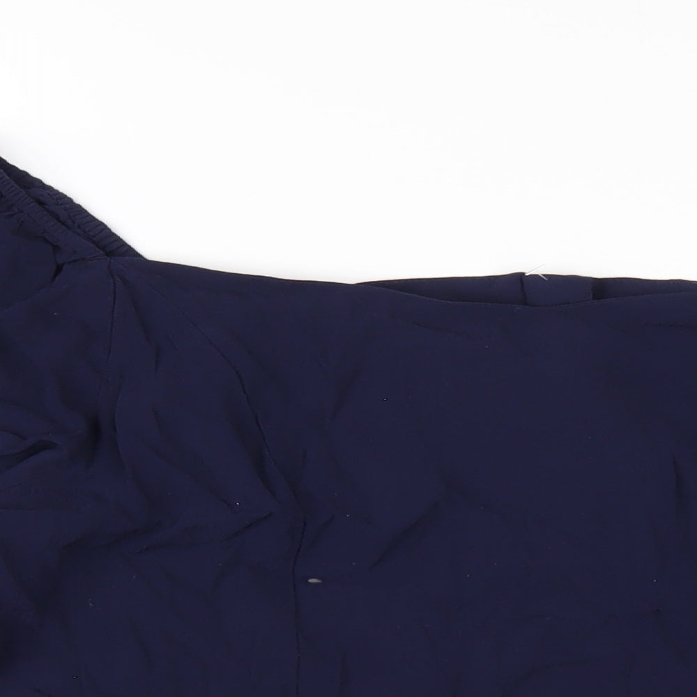 NEXT Womens Blue Viscose Basic T-Shirt Size 18 Square Neck