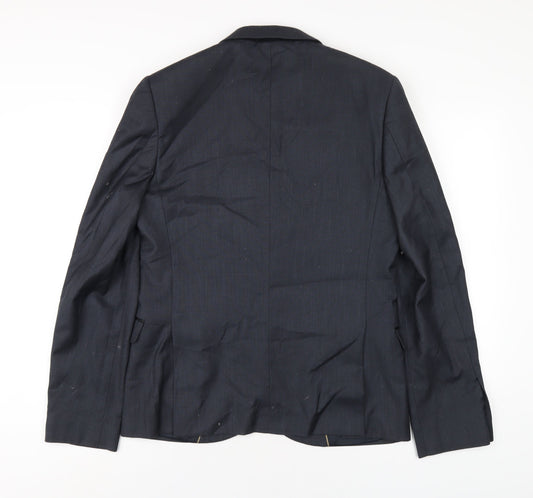 Topman Mens Grey Polyacrylate Fibre Jacket Blazer Size 38 Regular