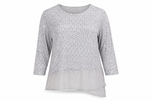 Womens UK Size L Anna Rose Grey Polyester Blouse