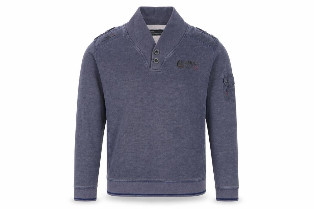 Next Mens Blue Cotton Pullover Sweatshirt Size XL