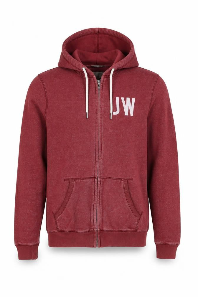Mens UK XS Regular Jack Wills Red Full Zip Hoodie