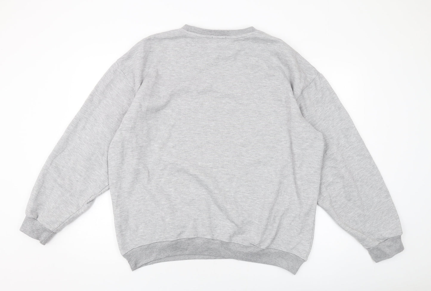 Boohoo Mens Grey Cotton Pullover Sweatshirt Size L