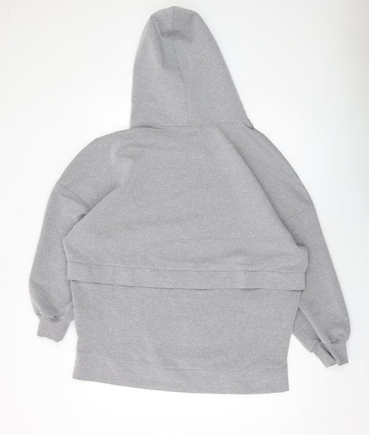 Zara Womens Grey Polyester Pullover Hoodie Size S Pullover