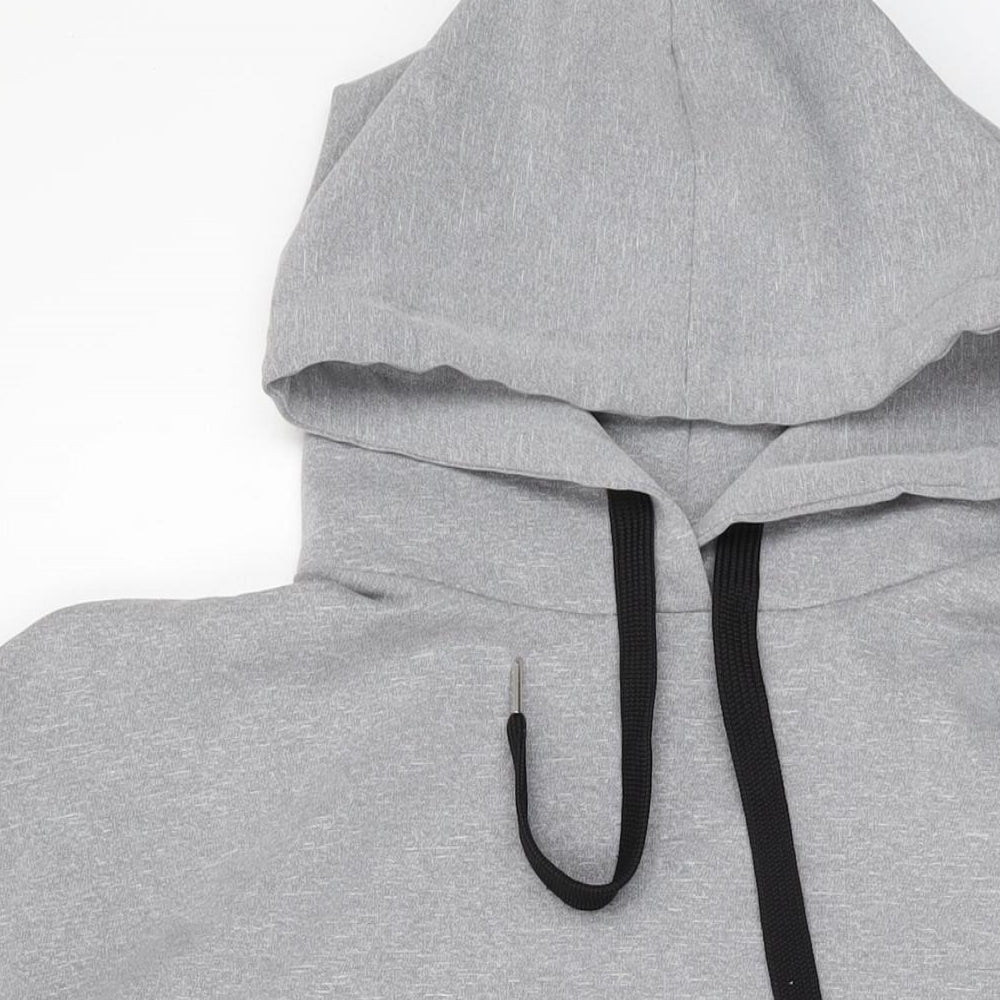 Zara Womens Grey Polyester Pullover Hoodie Size S Pullover