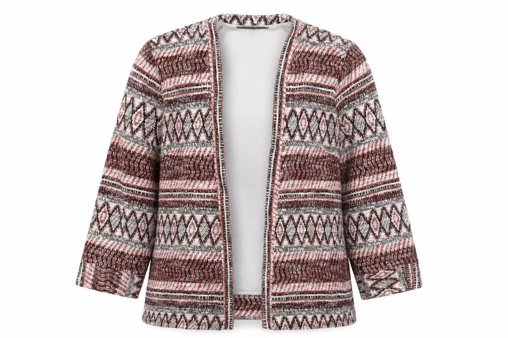 EWM Womens Multicoloured Fair Isle Jacket Size 14 - Size 14-16
