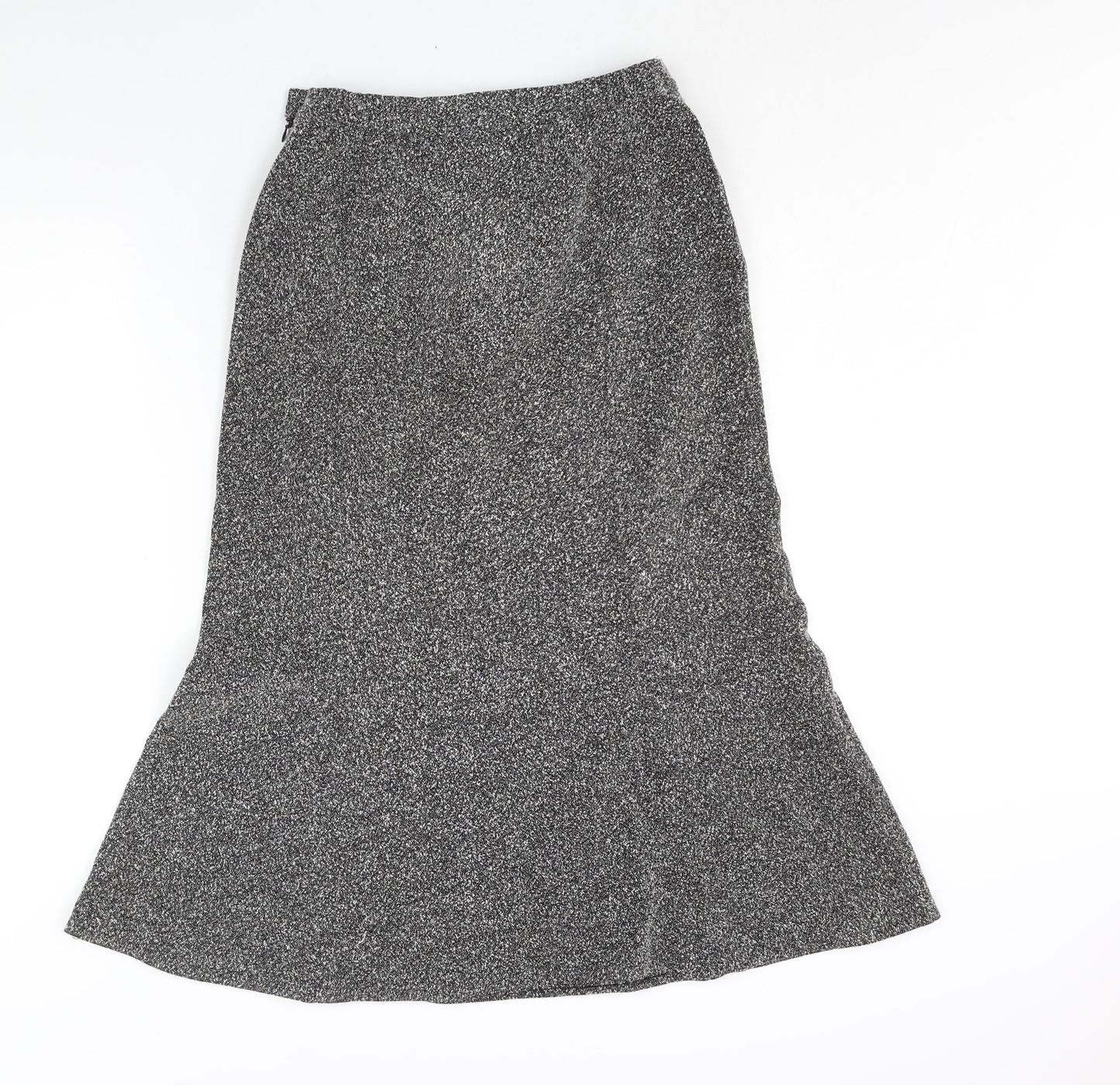 Slimma Womens Grey Polyester Trumpet Skirt Size 10 Zip