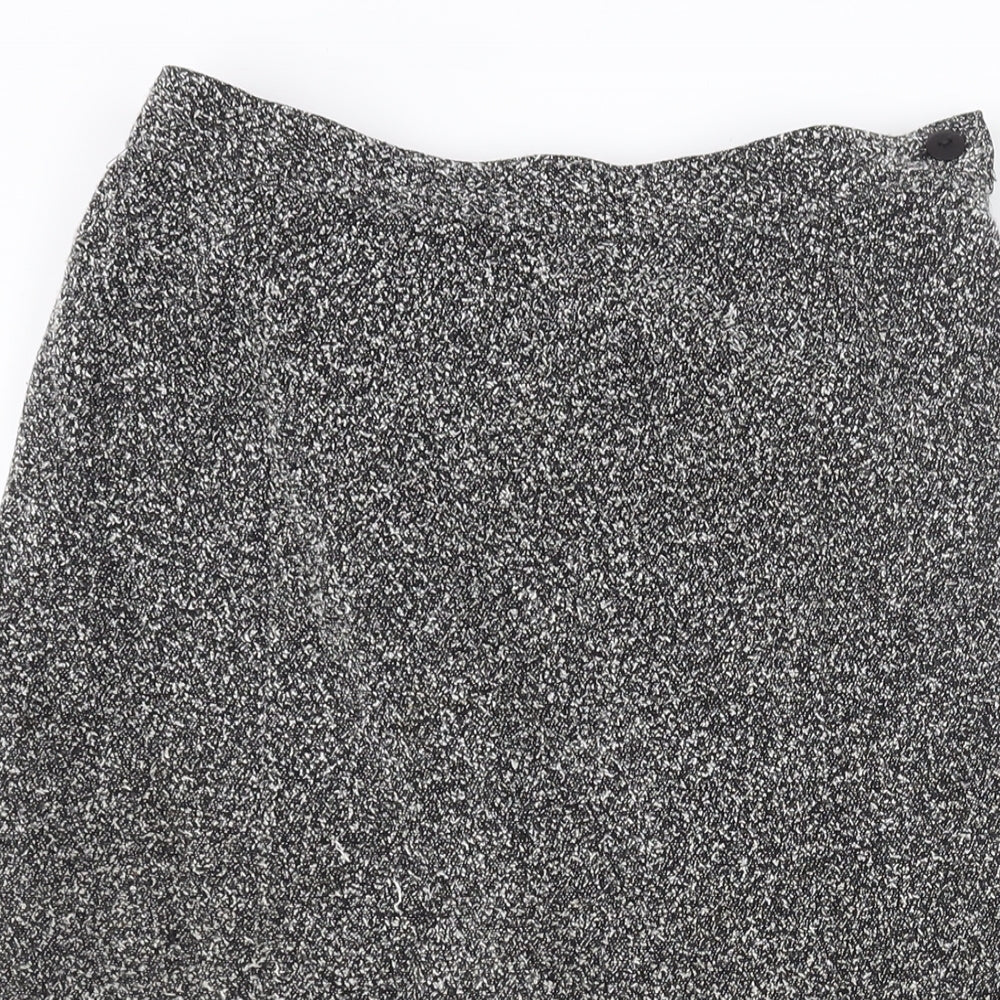 Slimma Womens Grey Polyester Trumpet Skirt Size 10 Zip