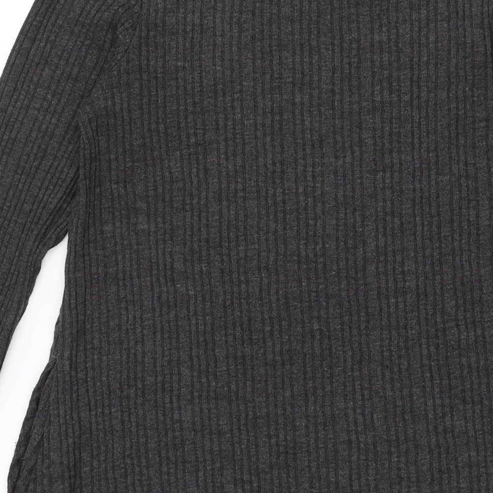 Marks and Spencer Womens Grey Polyester Shift Size 12 Round Neck Pullover
