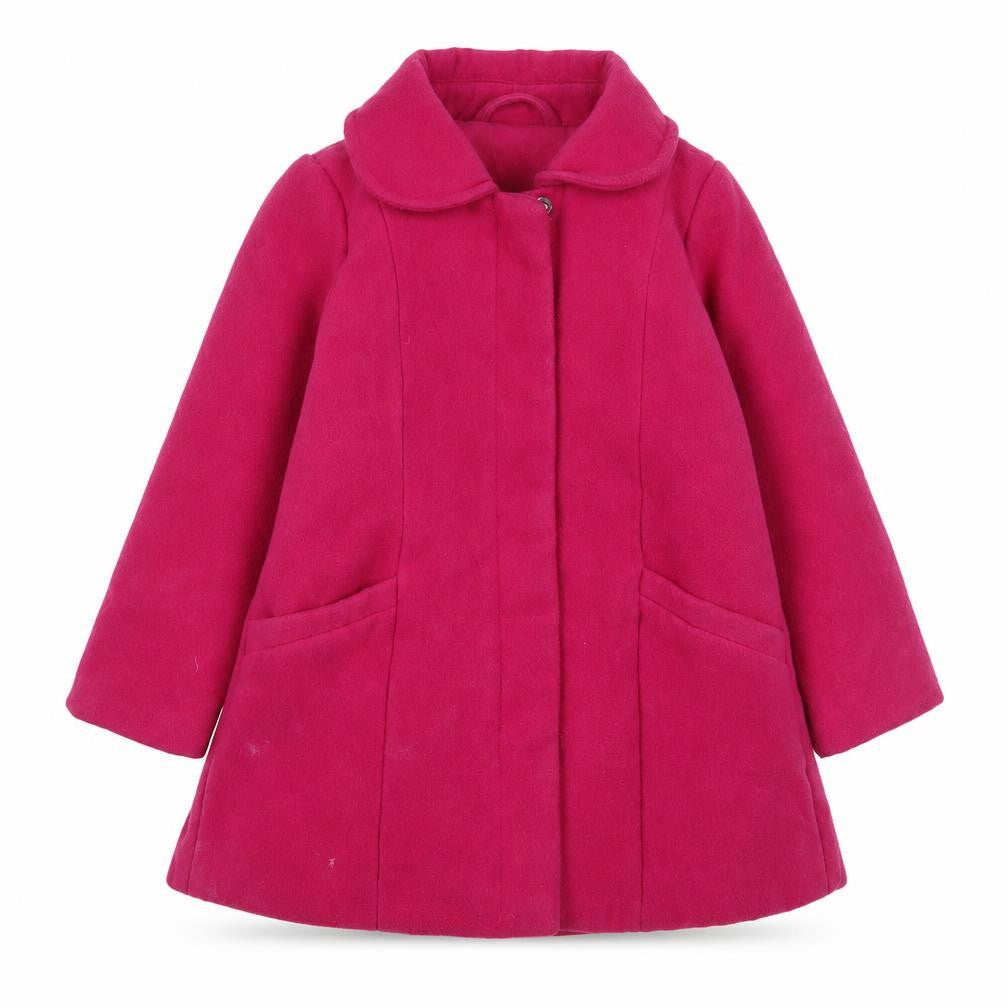 Marks & Spencer Girls Pink Overcoat Coat Size 3 Years Snap