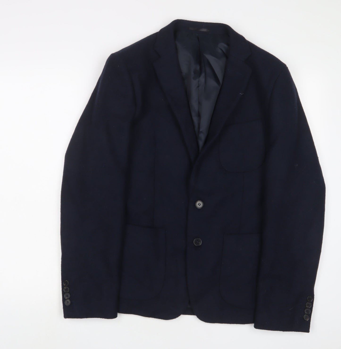 French Connection Mens Blue Wool Jacket Suit Jacket Size 38 Regular