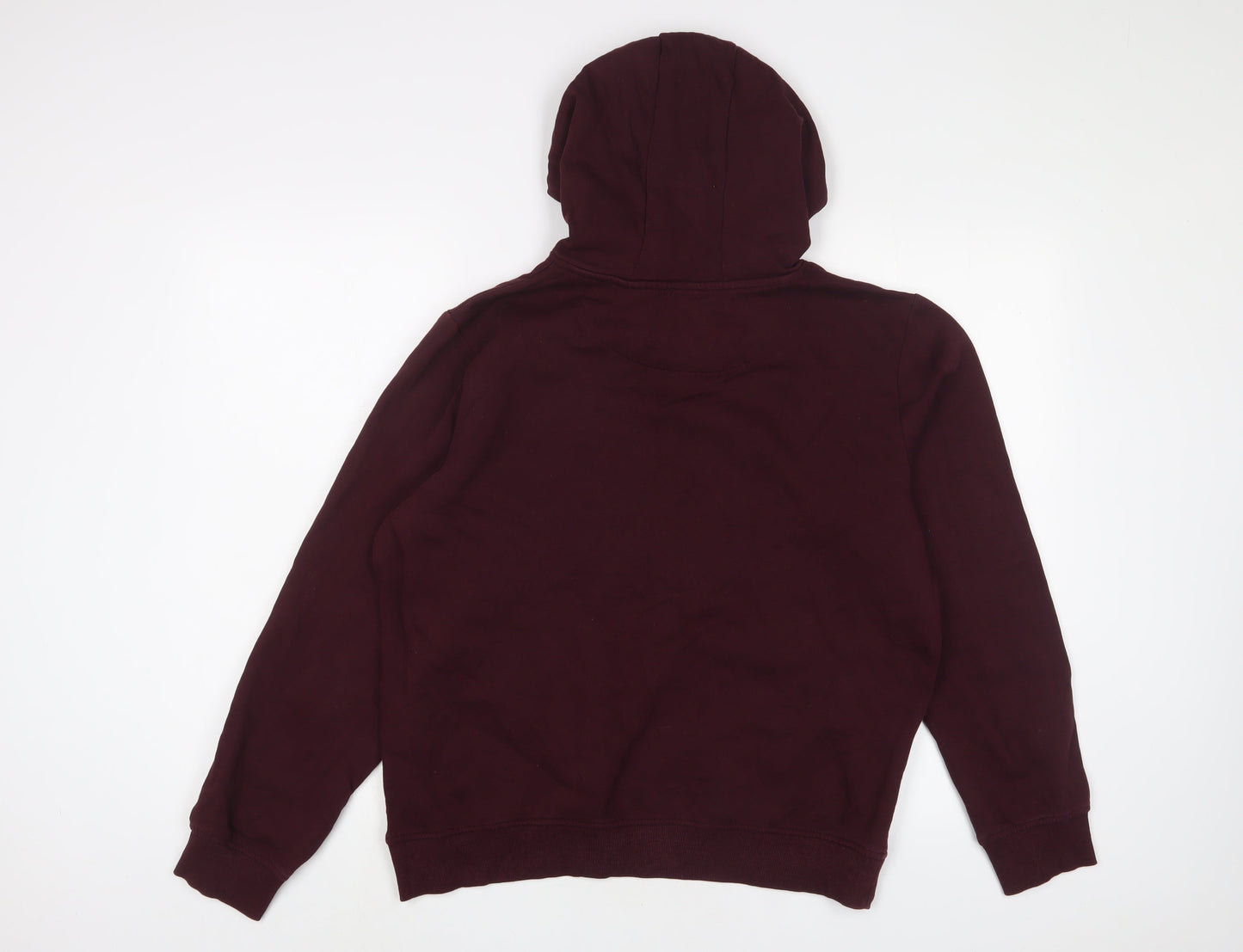 Brave Soul Mens Red Cotton Pullover Hoodie Size L