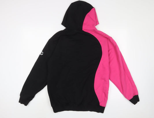 Samurai Womens Pink Cotton Pullover Hoodie Size M Pullover - Embroidered