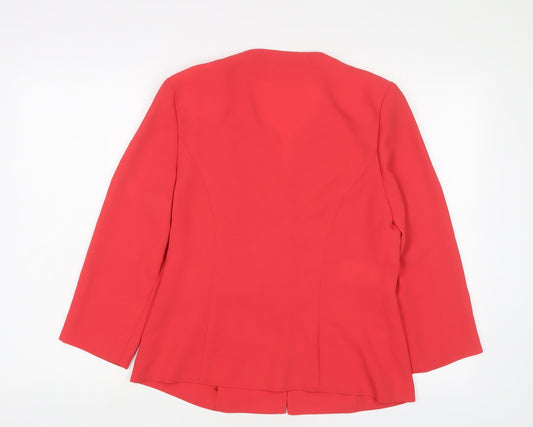 JOMHOY Womens Pink Jacket Blazer Size 12 Button