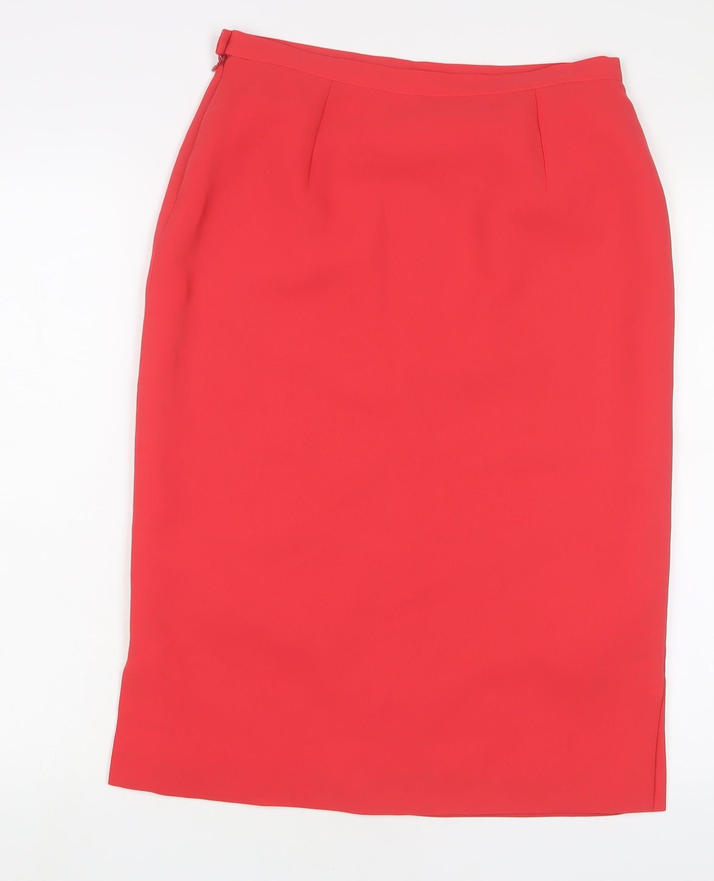 JOMHOY Womens Red Polyester A-Line Skirt Size 12 Zip