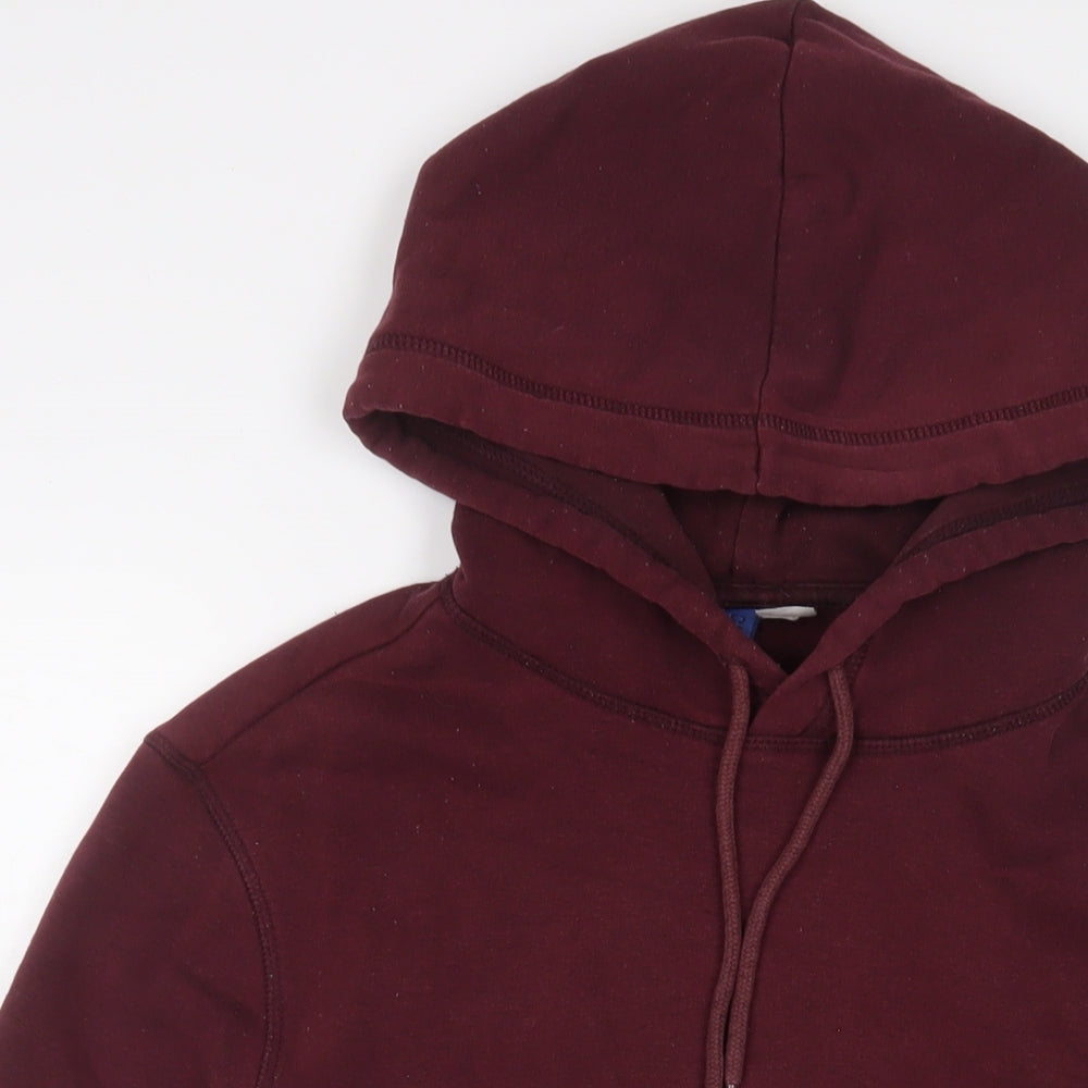 H&M Mens Purple Cotton Pullover Hoodie Size S
