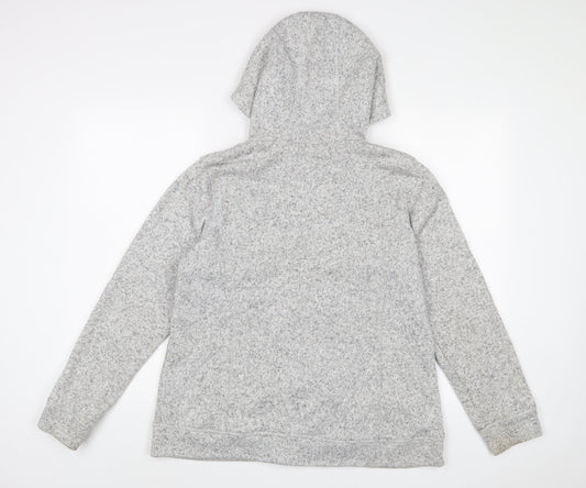Warehouse Mens Grey Cotton Full Zip Hoodie Size XL