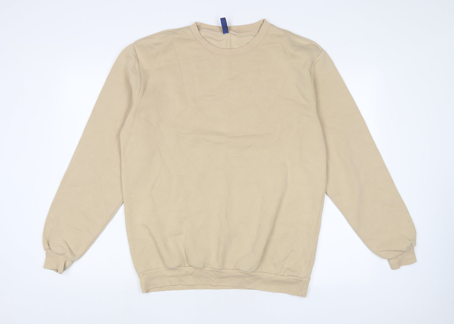 H&M Mens Beige Cotton Pullover Sweatshirt Size M